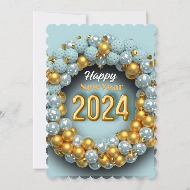 New Year 2024 greeting card (Front)