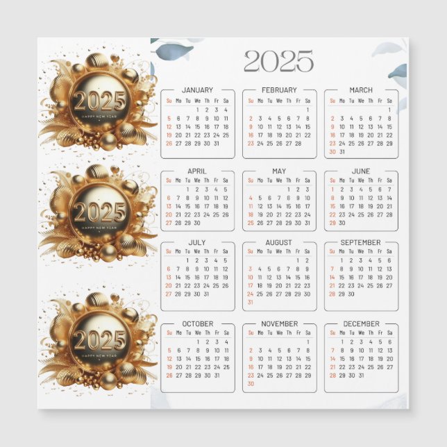 New year 2025 calendar for her (Front)