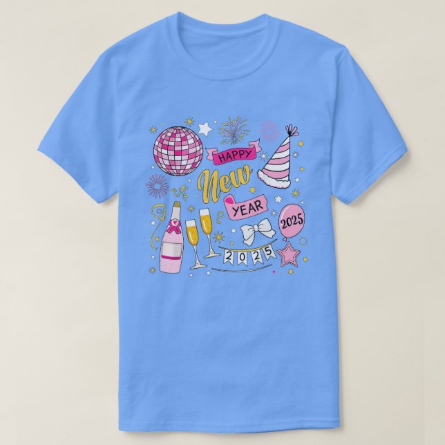 New Year 2025 Happy New Years Eve Day Family Match T-Shirt (Design Front)