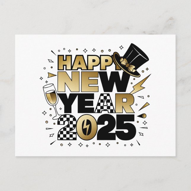 New Year 2025 Holiday Postcard (Front)