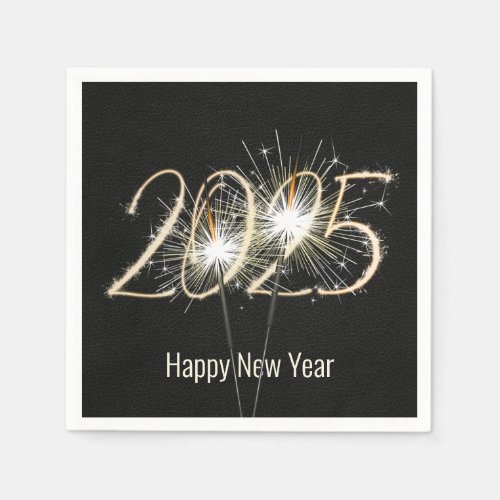 New Year 2025 Party Sparklers Napkins