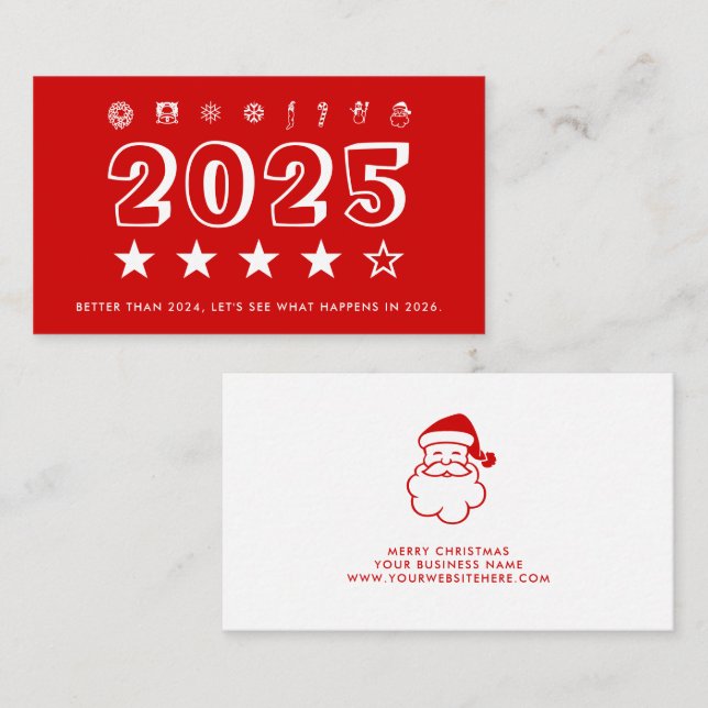 New Year 2025 review Business Card (Front/Back)