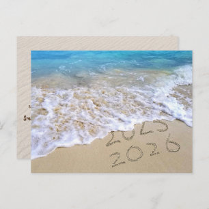 New Year 2026 Beach From Business Holiday Postcard