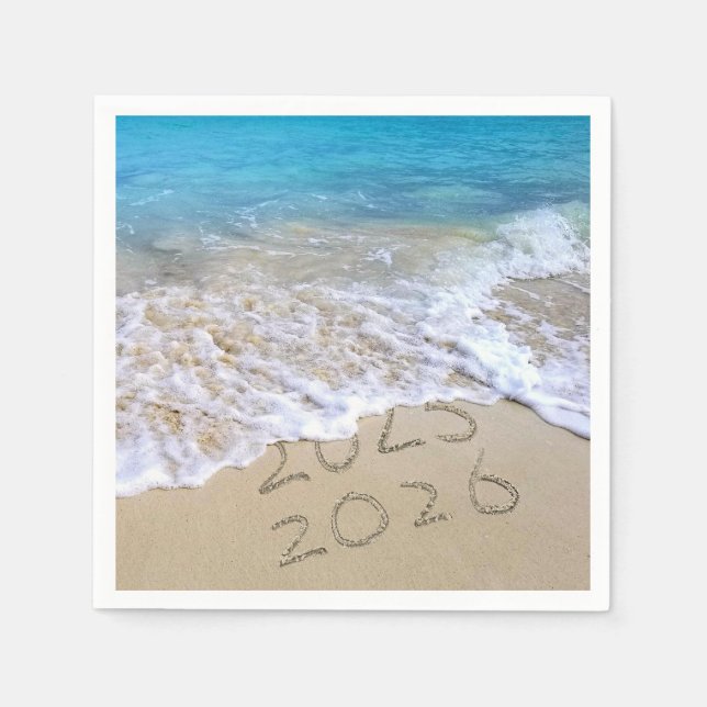 New Year 2026 Beach Sand Napkins (Front)