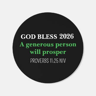 New Year 2026 Blessings Festive Simple Black Classic Round Sticker