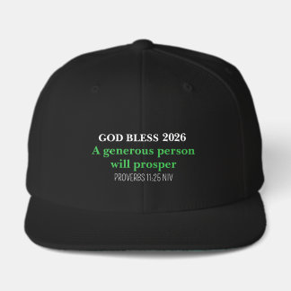 New Year 2026 Blessings Festive Simple Black Visor
