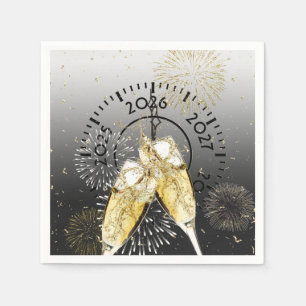 New Year 2026 Champagne Toast Napkins