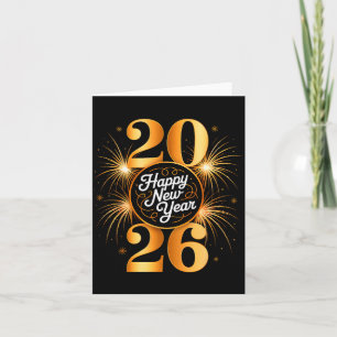New Year 2026 Fireworks Happy New Year 2026 Men Wo Card