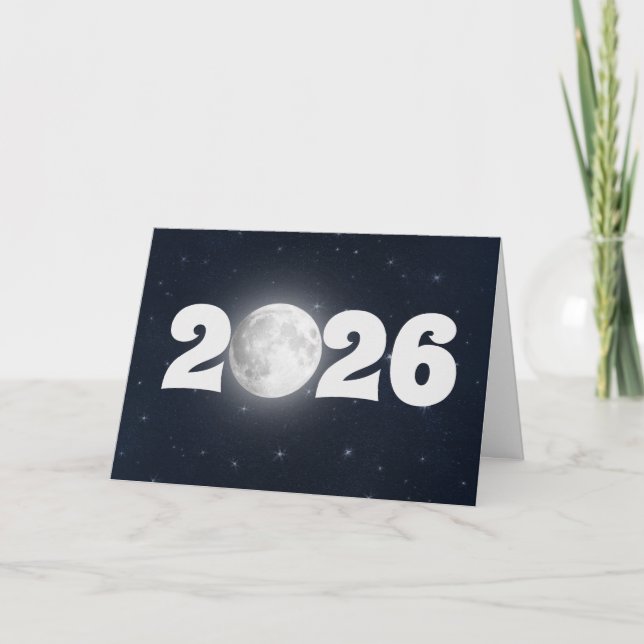 New Year 2026 Full Moon Card (Front)