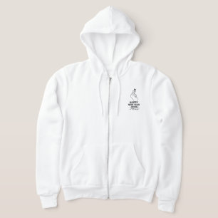 New Year 2026 Gold Art Zip Hoodie