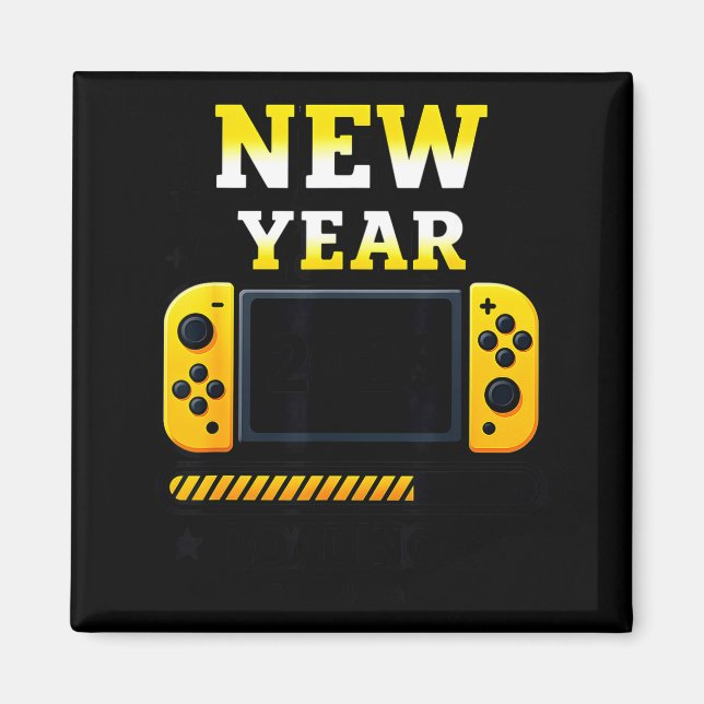 New Year 2026 Loading Gaming Controller New Years  Magnet (Front)