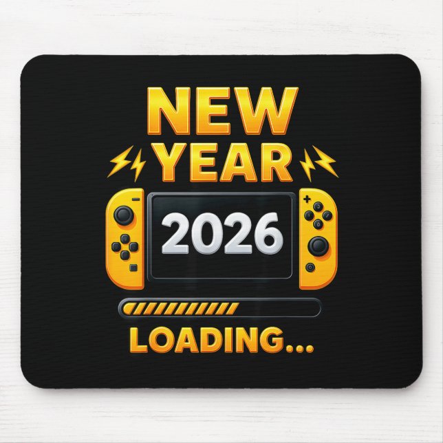 New Year 2026 Loading Gaming Controller New Years  Mouse Pad (Front)