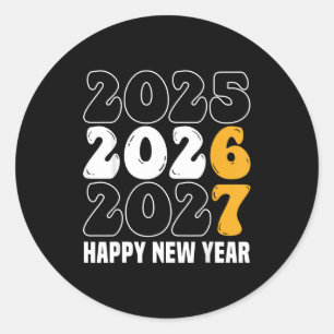 New Year 2026 Shirt Funny 67 Meme Six Seven Classic Round Sticker