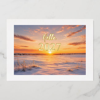 New Year 2027 Holiday Card