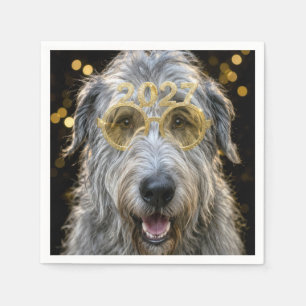 New Year 2027 Irish Wolfhound Napkins