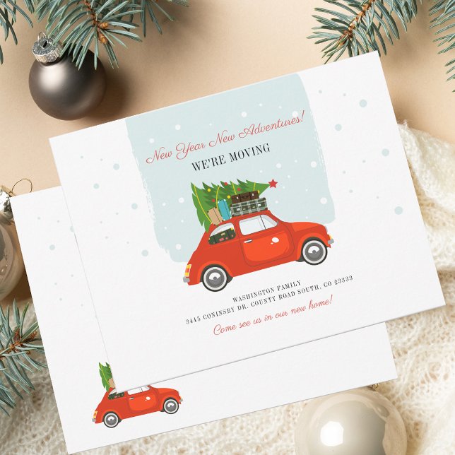 New Year Adventures Change of Address Moving Note Card (New Year Adventures Change of Address Moving Note Card)