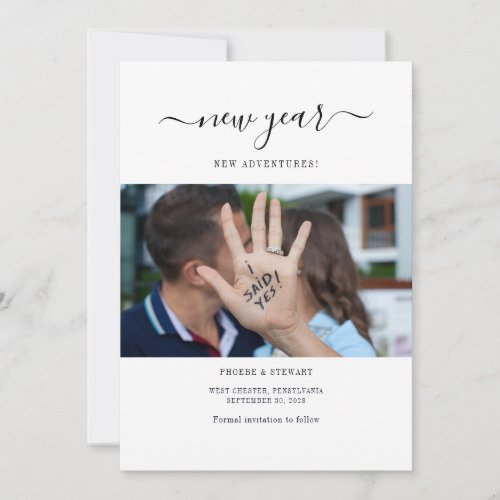 New Year Adventures Engagement Photo Save the Date