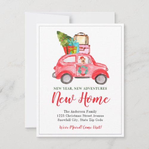 New Year Adventures Home Christmas Holiday Moving Announcement