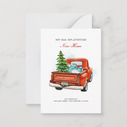 New Year Adventures Home Christmas Holiday Moving  Note Card