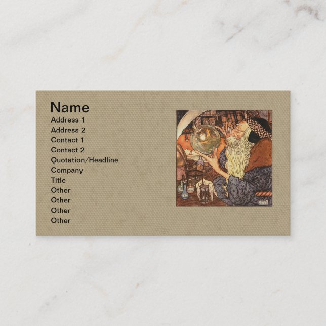 New Year Antique Father Time  Business Card (Front)