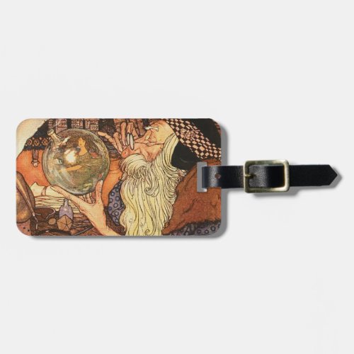 New Year Antique Father Time  Luggage Tag
