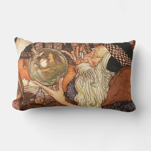 New Year Antique Father Time  Lumbar Pillow