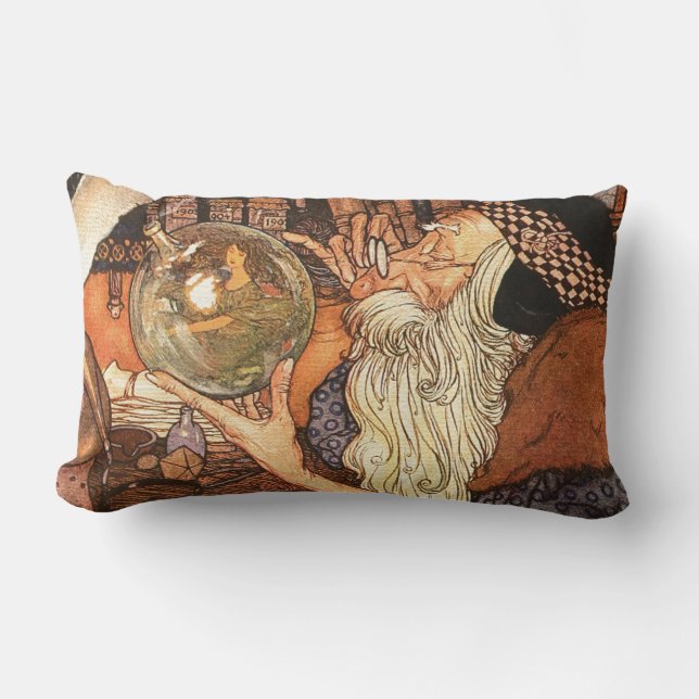 New Year Antique Father Time  Lumbar Pillow (Front)
