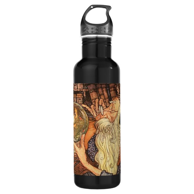 New Year Antique Father Time  Water Bottle (Front)