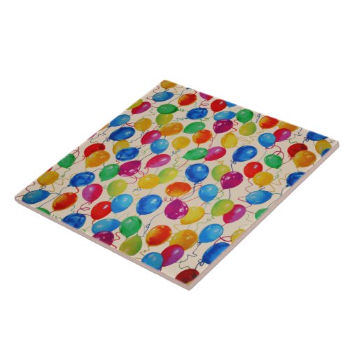 New Year Balloons Tile