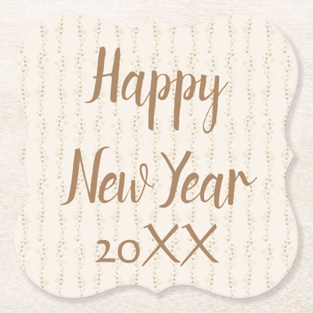 New Year Beauty Paper Coaster (Front)