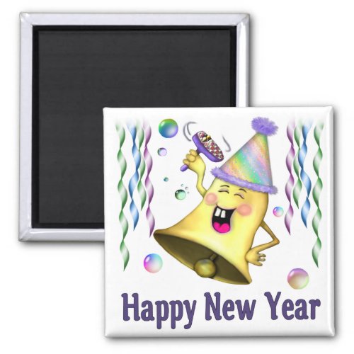 New Year Bell Magnet