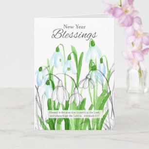 New Year Blessings Jeremiah Bible Scripture Card