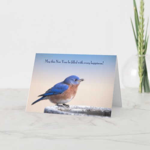 New Year Bluebird Holiday Card