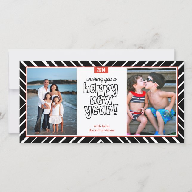 New Year Bullseye 1 Holiday Card (Front)