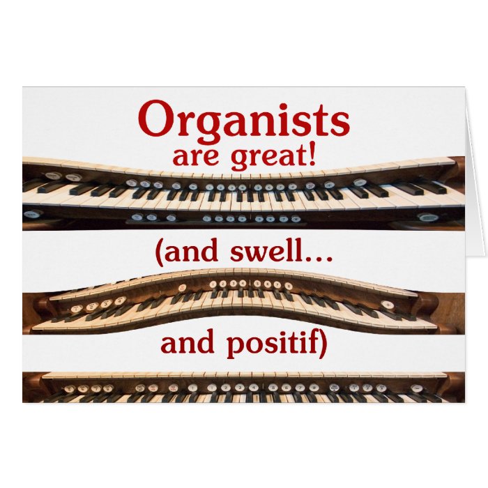 New Year card for organists