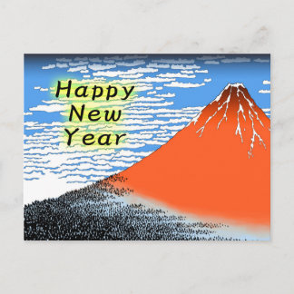 New Year Card of Ukiyoe,Katsushika Hokusai Mt.Fuji