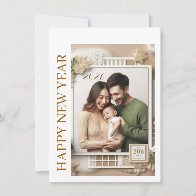 New Year Celebration Card | Couple Wishes Card (Front)