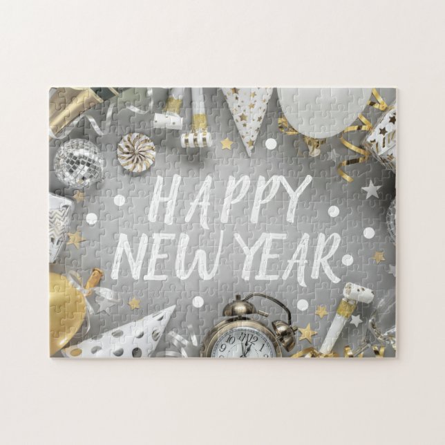 New Year Celebration Clipart Holiday Puzzles (Horizontal)
