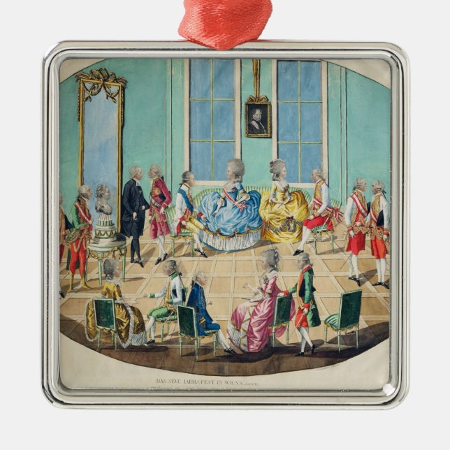 New Year celebration in Vienna in 1782, 1783 Metal Ornament (Front)