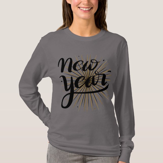 New Year Celebration T-Shirt Design (Front)