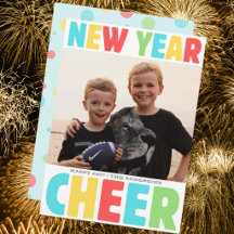 New Year Cheer Bright Colorful Happy