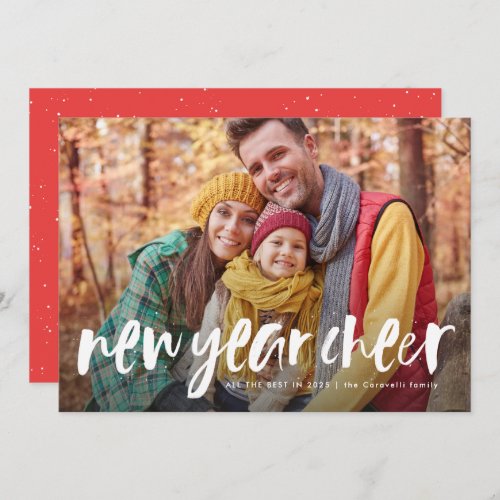 New year cheer playful modern photo card