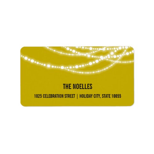 New Year Cheers Sparkling Lights Stylish Address Label