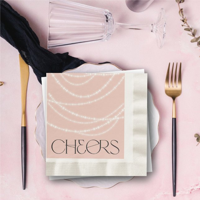 New Year Cheers Sparkling Lights Stylish Chic Paper Napkins (New Year Cheers Sparkling Lights Stylish Chic Paper Napkins @ fat_fa_tin)