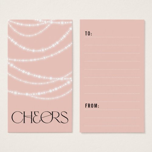 New Year Cheers Sparkling Lights Stylish Gift Tag