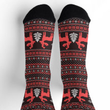 New Year Christmas Black Red Pixel Pattern
