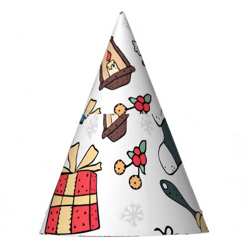 New Year Christmas Holiday Pattern Party Hat
