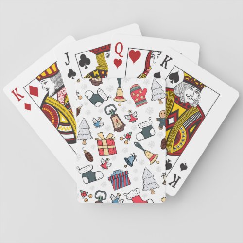 New Year Christmas Holiday Pattern Playing Cards