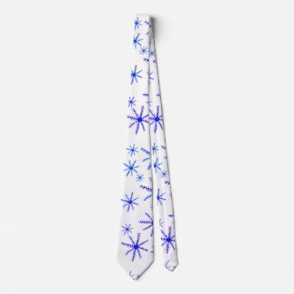 New Year, Christmas Tie Snowflakes