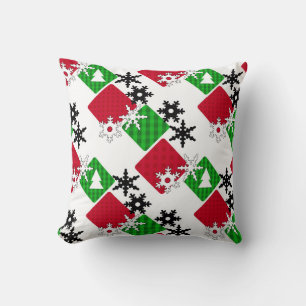 New year , Christmas, Xmas decor, festive, green a Throw Pillow
